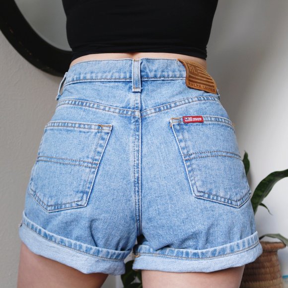 Vintage Pants - [ralph lauren] vintage 90s denim short